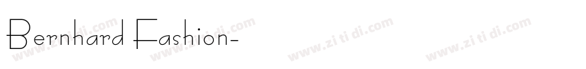 Bernhard Fashion字体转换